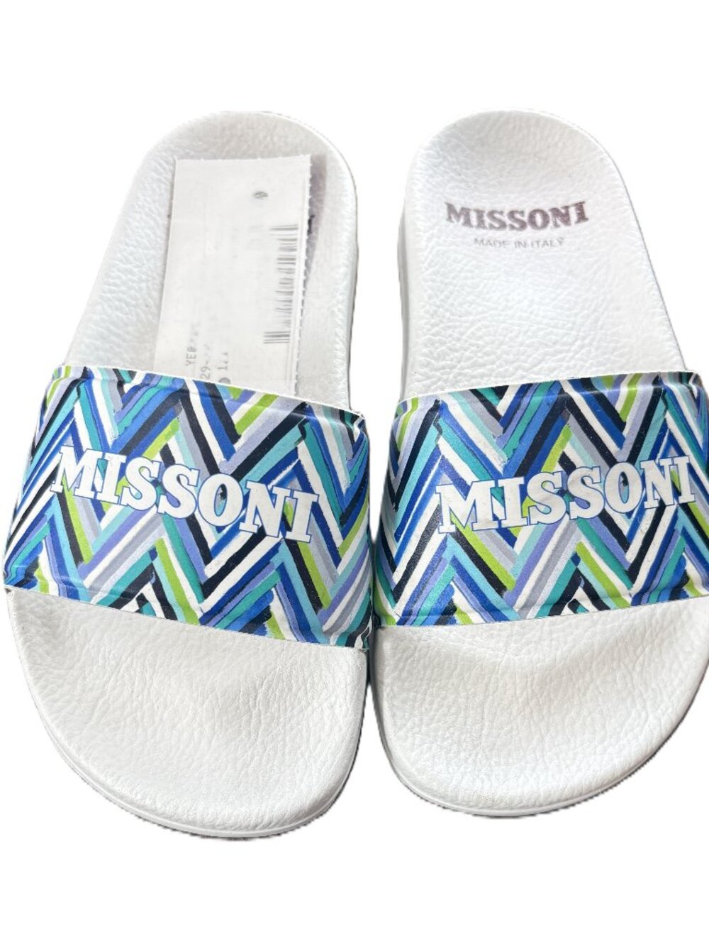 Toddler Girls Missoni Designer slides/sandals blue color size 13C US 31 EU Kids